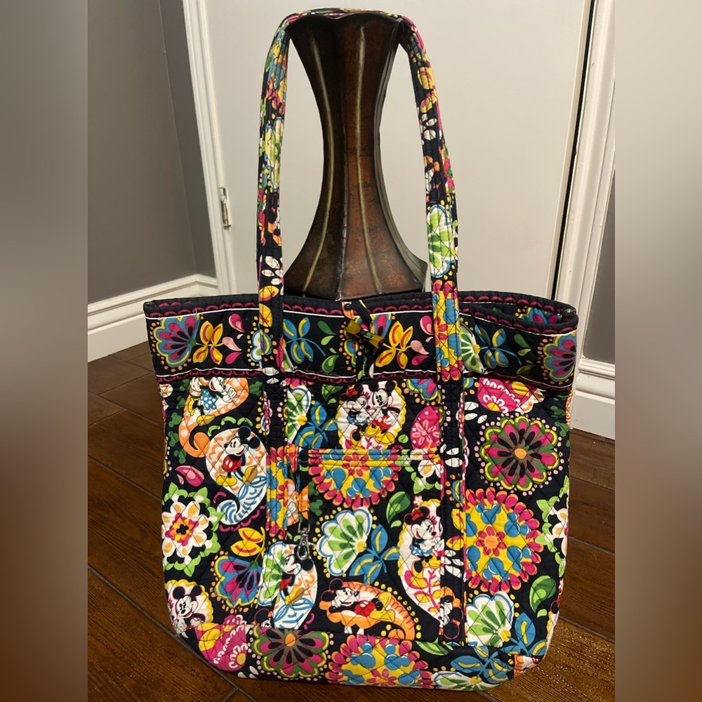 Retired Vera Bradley Midnight Mickey Shoulder Tote